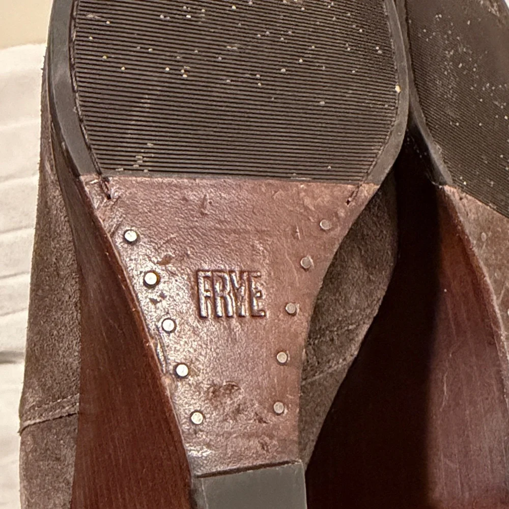 Frye Brown Suede Ankle Booties - Picture 4 of 6